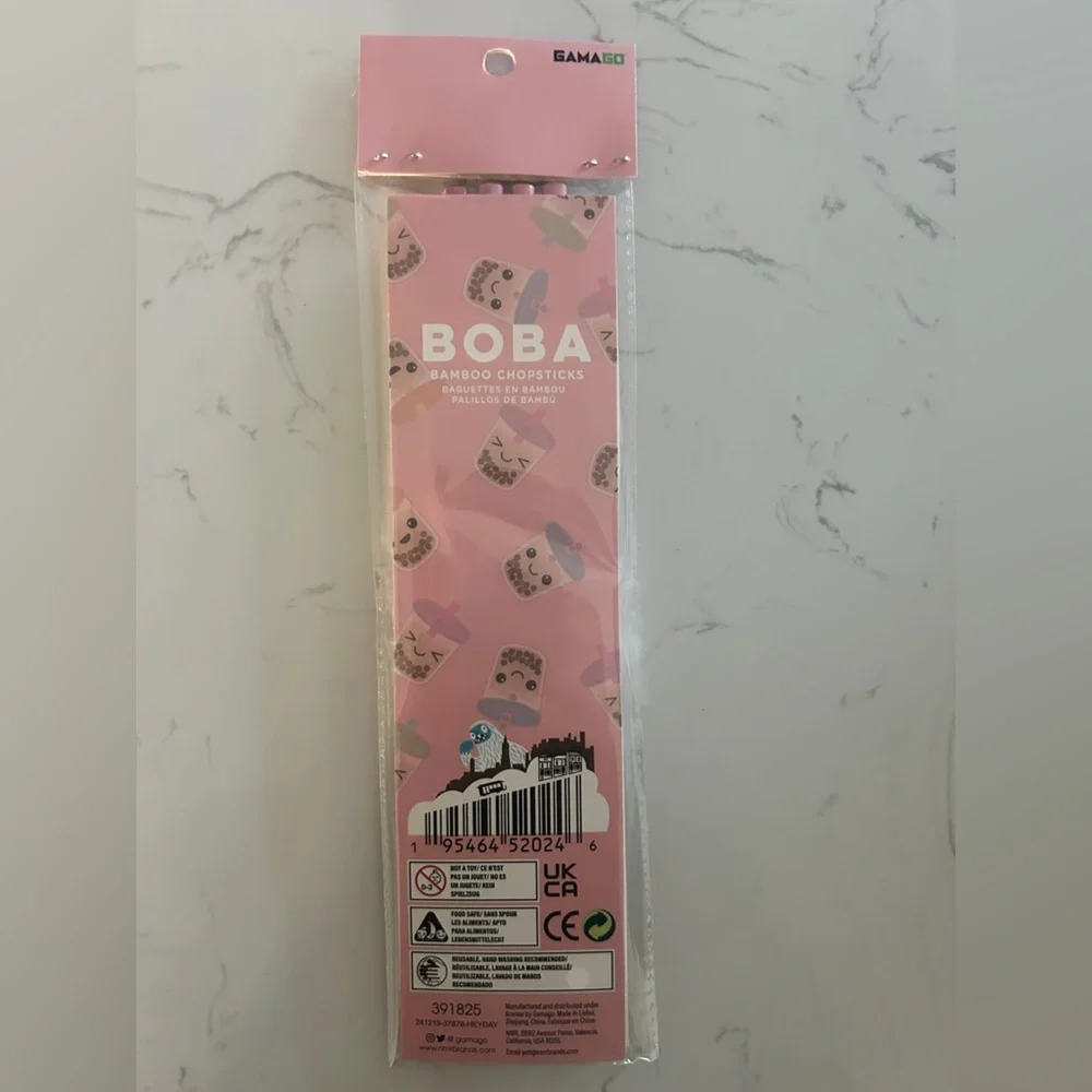 Gama-Go BOBA Bamboo Chopsticks – Cute 4-Pack | NWT